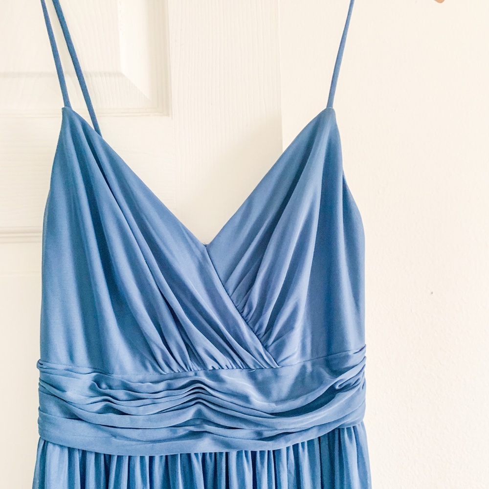 COPY - David’s bridal dusty blue bridesmaid dress